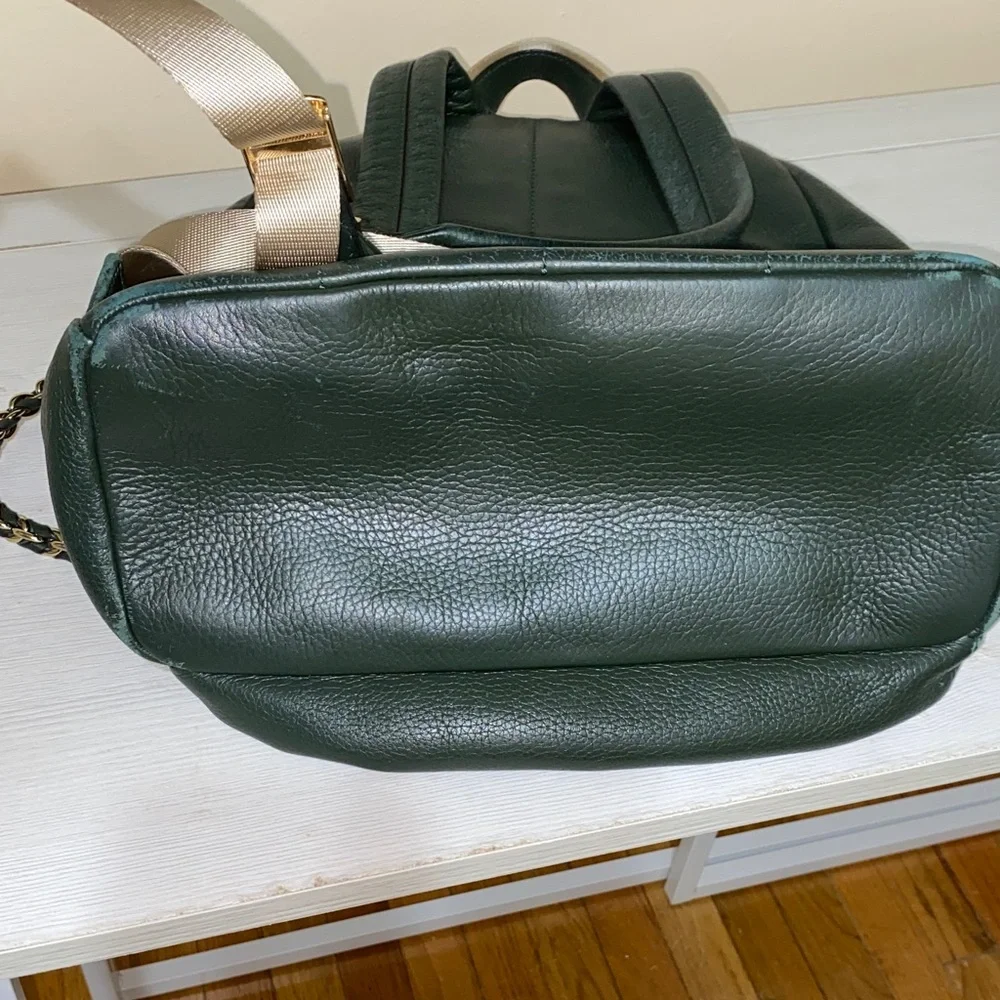 Michael Kors Slater Large Pebbled Leather Backpack Moss 30T0G04B7L